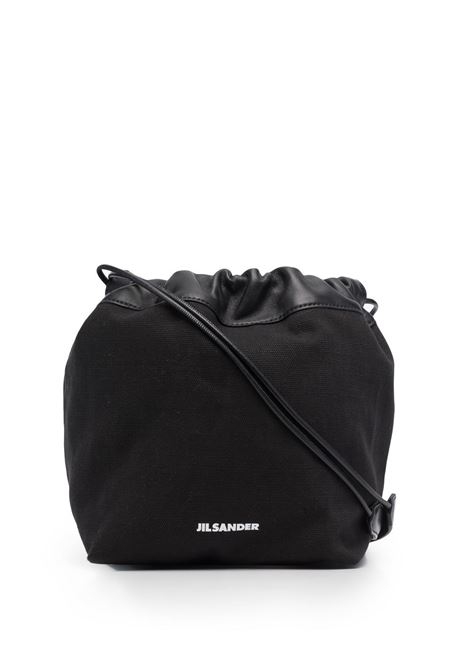 Black logo drawstring shoulder bag - women JIL SANDER | J07WG0027P4860001