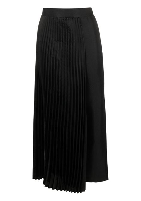 Pantaloni crop con inserto plissettato in nero - donna JUNYA WATANABE | JLP0021