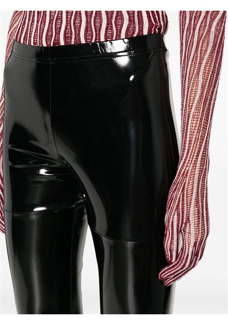 Black high-waist patent-finish leggings - women JUNYA WATANABE | JLP0081