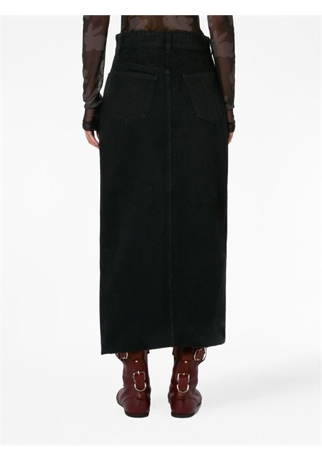 Black Padlock-detail denim skirt - women  JW ANDERSON | DK0016PG1334999