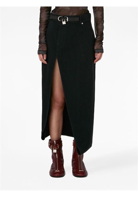 Black Padlock-detail denim skirt - women  JW ANDERSON | DK0016PG1334999