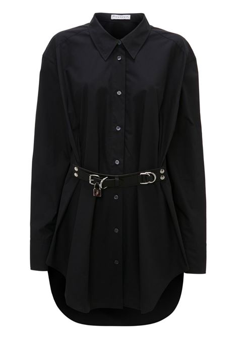 Black padlock-strap shirt dress - women  JW ANDERSON | DR0369PG1090999