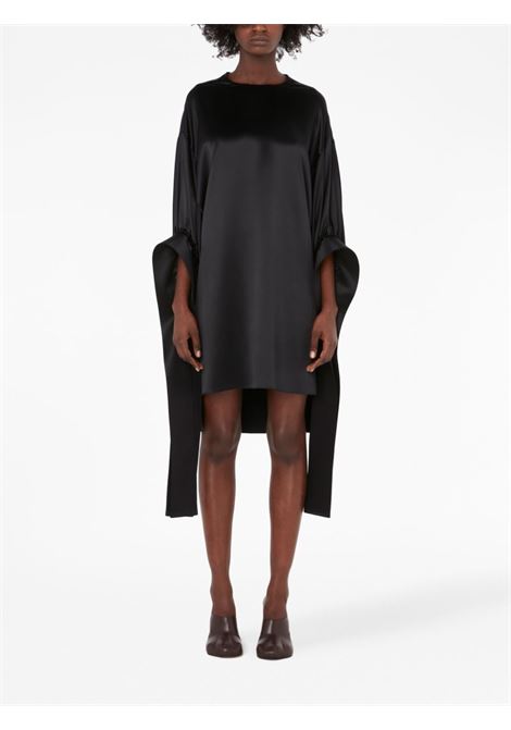 Black Tab Sleeve satin-finish minidress - women JW ANDERSON | DR0405PG1420999
