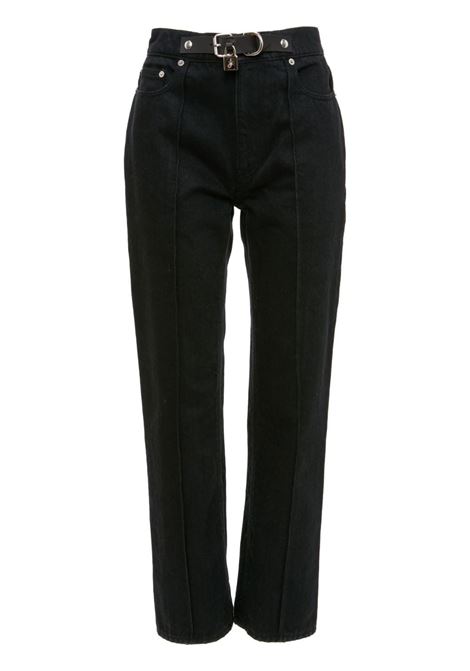 Black padlock-detail slim-fit jeans - women  JW ANDERSON | DT0075PG1334999