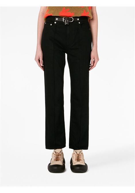 Black padlock-detail slim-fit jeans - women  JW ANDERSON | DT0075PG1334999