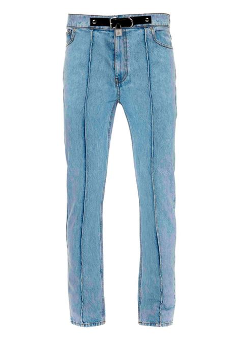 Jeans affusolati con lucchetto in blu - donna