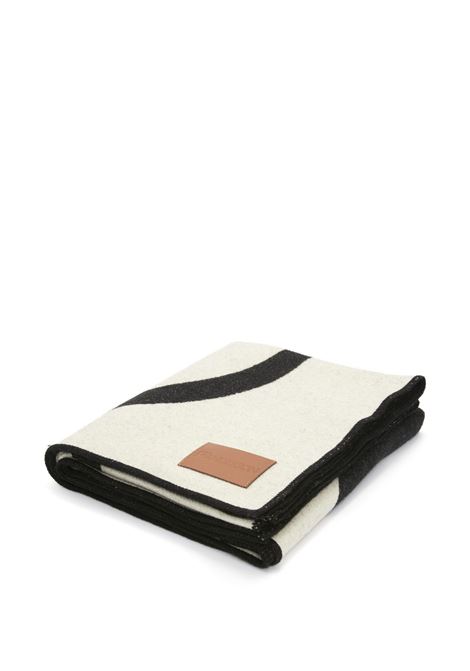 Black and white Anchor logo-patch blanket - unisex JW ANDERSON | HO0002FA0310901