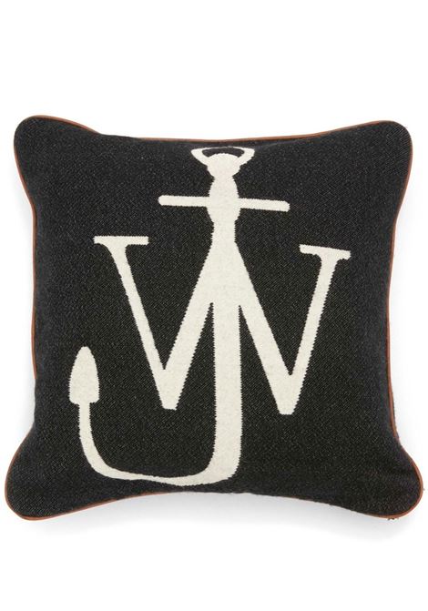 Black and white anchor-logo squared cushion - unisex JW ANDERSON | HO0005FA0310901