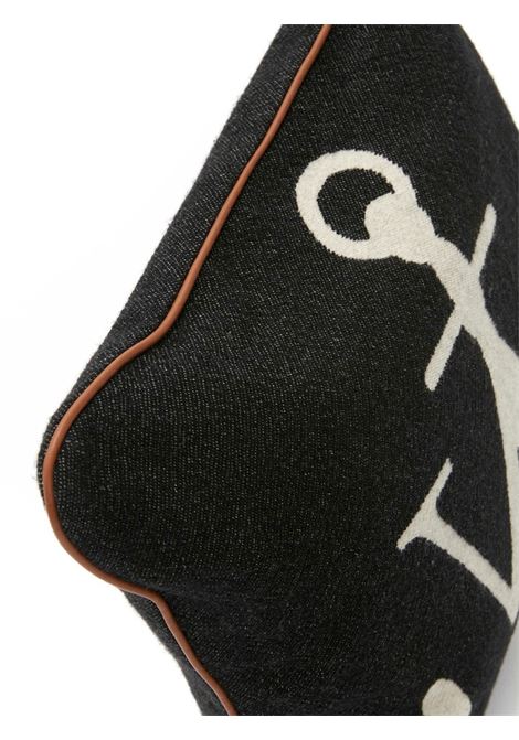 Black and white anchor-logo squared cushion - unisex JW ANDERSON | HO0005FA0310901