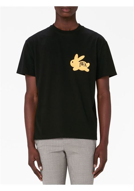 T-shirt con ricamo in nero - unisex JW ANDERSON | JT0160PG0772999