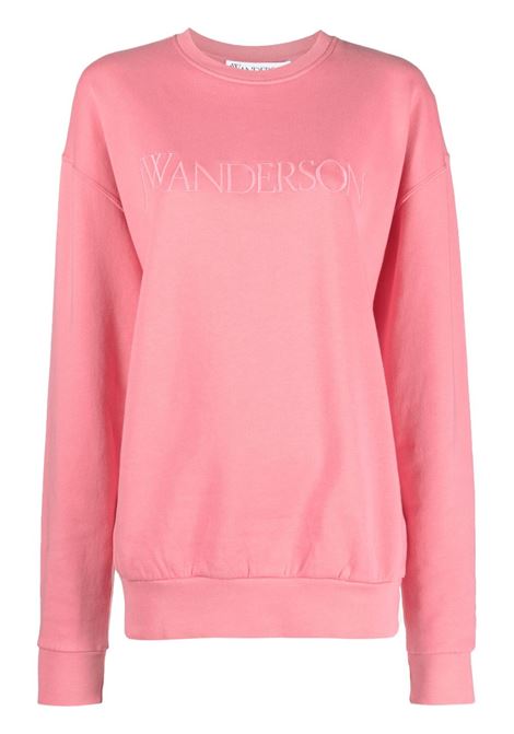Pink logo-embroidered sweatshirt - women JW ANDERSON | JW0123PG1390300
