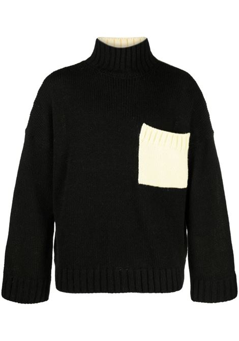 Black and mint two-tone long-sleeved jumper - unisex JW ANDERSON | KW0939YN0144973