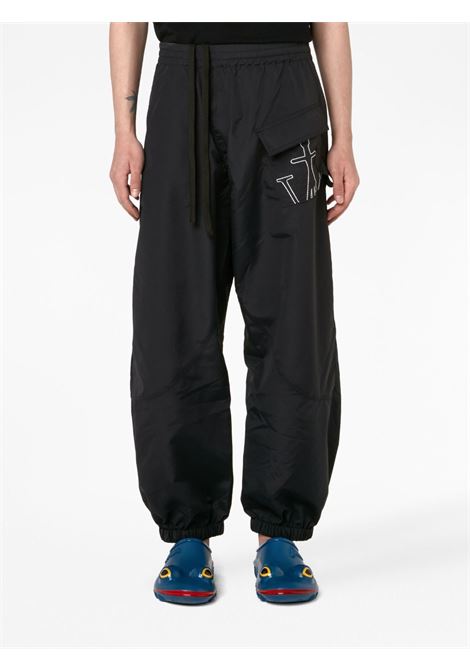 Black logo-embroidered track trousers - unisex JW ANDERSON | TR0282PG1345999