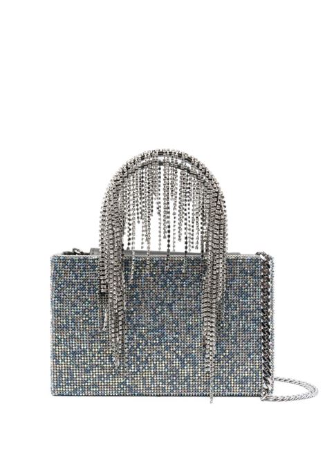 Silver-tone and blue crystal-embellishment tote bag - women KARA | HB275E4115