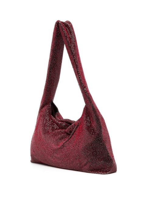 Red medium crystal-embellished shoulder bag - women KARA | HB2766739