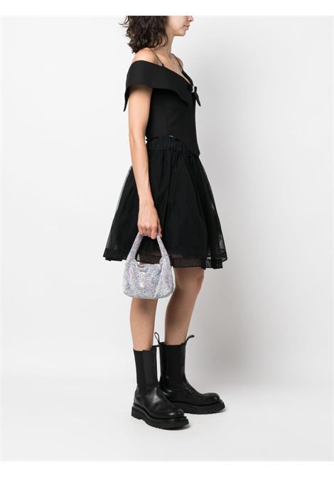 Multicolored crystal-mesh mini bag - women  KARA | HB320H4115