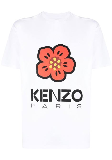 T-shirt con ricamo in bianco - uomo KENZO | FD52TS0394SO01