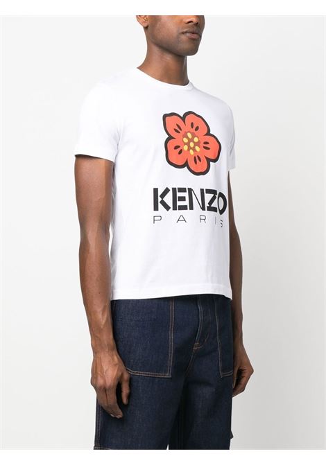 T-shirt con ricamo in bianco - uomo KENZO | FD52TS0394SO01