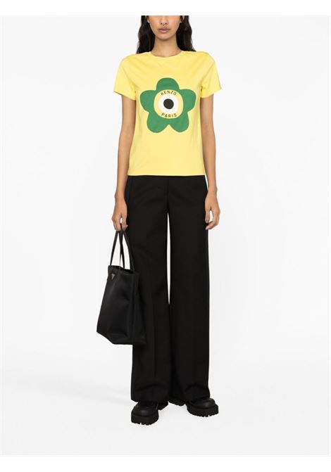T-shirt con stampa Target in giallo - donna KENZO | FD62TS0624SO39