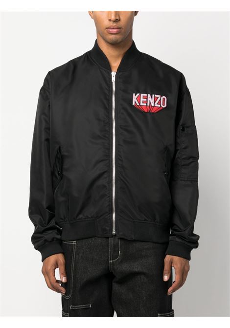 Bomber con applicazione logo in nero - uomo KENZO | FD65BL1279OC99