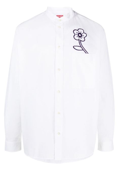Camicia con stampa in bianco - uomo KENZO | FD65CH4349LH01