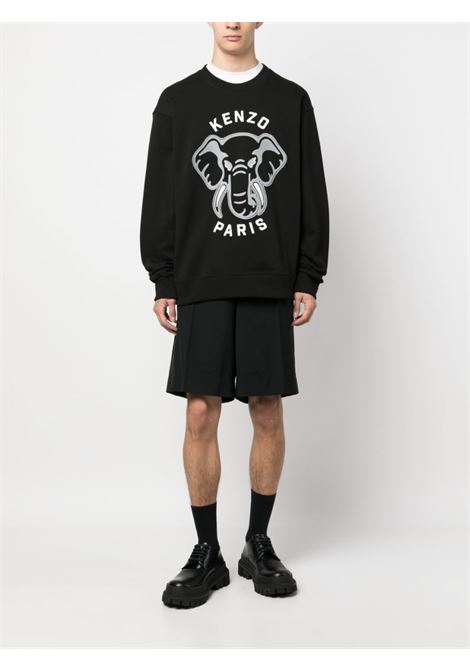 Black Elephant 'Varsity Jungle' sweatshirt - men KENZO | FD65SW0474MF99J