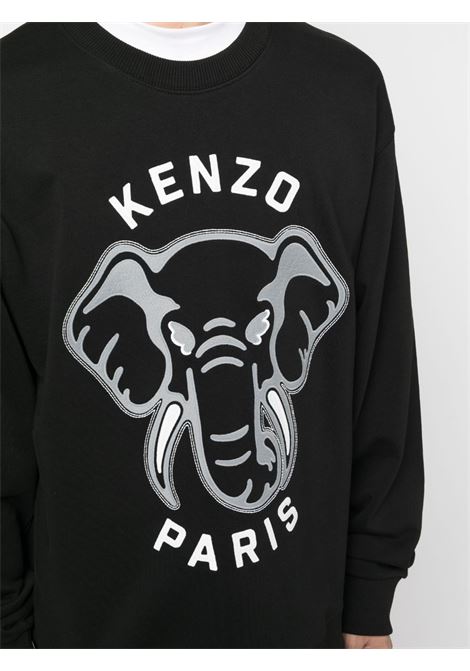 Black Elephant 'Varsity Jungle' sweatshirt - men KENZO | FD65SW0474MF99J