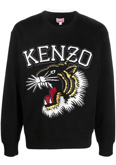 Black Varsity Jungle logo-embroidered sweatshirt - men KENZO | FD65SW0494MF99J