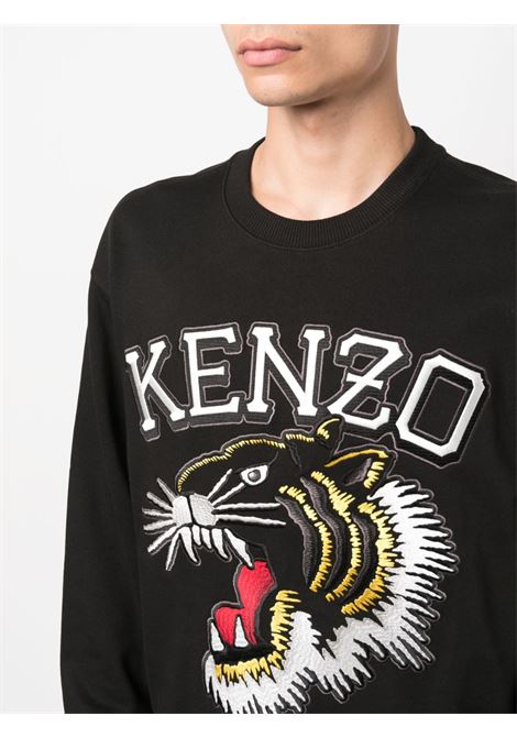 Black Varsity Jungle logo-embroidered sweatshirt - men KENZO | FD65SW0494MF99J