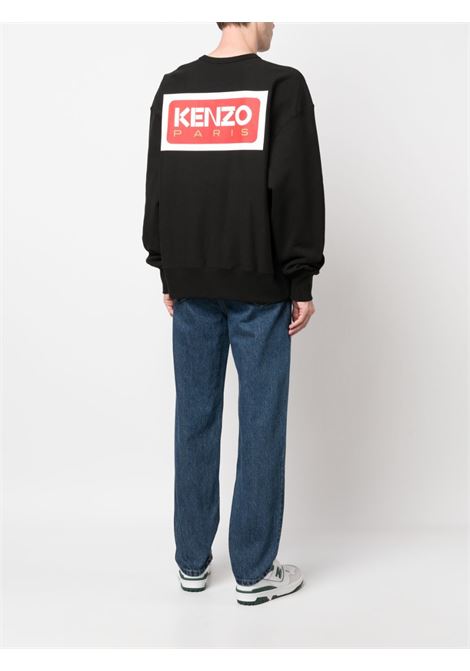 Black Paris logo-print sweatshirt - men KENZO | FD65SW0714ME99J