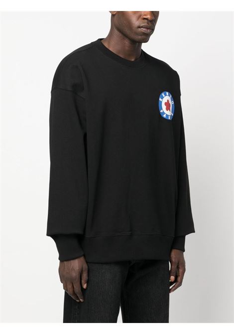 Black logo-print cotton sweatshirt - men KENZO | FD65SW0734MF99J