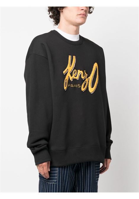 Black logo-print sweatshirt - men KENZO | FD65SW0884MB99J