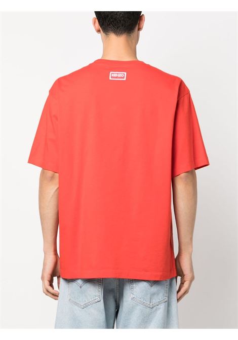 T-shirt con stampa in rosso - uomo KENZO | FD65TS0084SG21