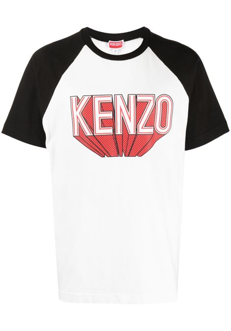 T-shirt Boke Flower in bianco - uomo KENZO | FD65TS1064SI02