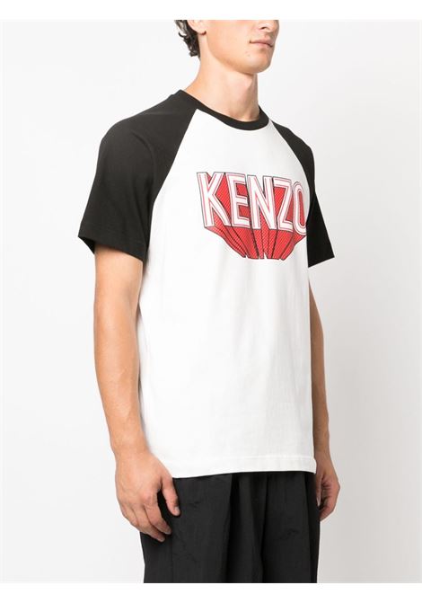 T-shirt Boke Flower in bianco - uomo KENZO | FD65TS1064SI02