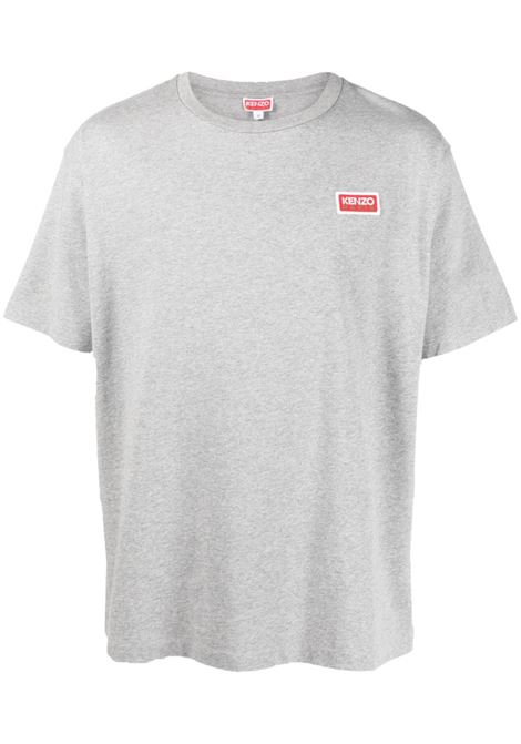 T-shirt con applicazione in grigio - uomo KENZO | FD65TS1084SY94