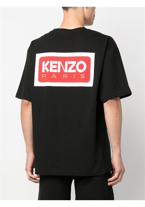 T-shirt con stampa Kenzo Paris in nero - uomo KENZO | FD65TS1084SY99J