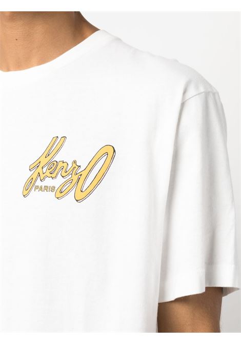 T-shirt con stampa in bianco - uomo KENZO | FD65TS1194SG02