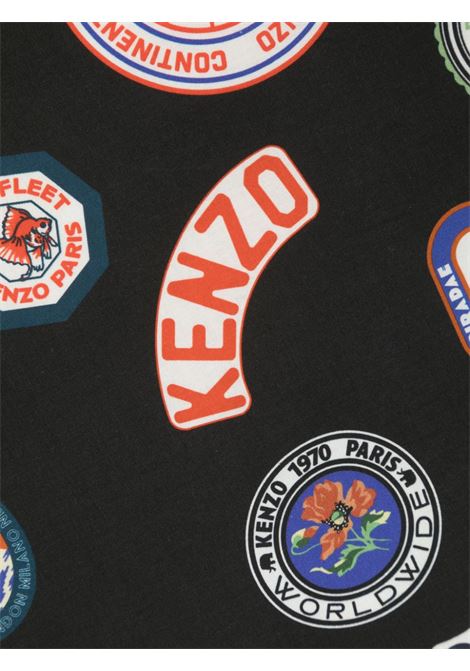Multicolour logo-print scarf - unisex KENZO | FD68EU240PEN99