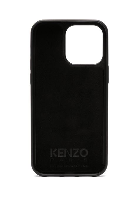 Black logo-patches iPhone 14 Pro Max case - unisex KENZO | FD6CO14PMJGL99