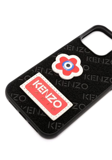 Black logo-patches iPhone 14 Pro Max case - unisex KENZO | FD6CO14PMJGL99