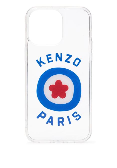 White logo-print iPhone 14 Pro Max case - unisex KENZO | FD6CO14PMRTA75