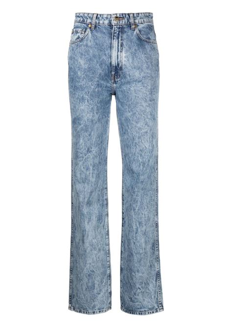Jeans dritti a vita alta Danielle in blu - donna KHAITE | Jeans | 1032917094