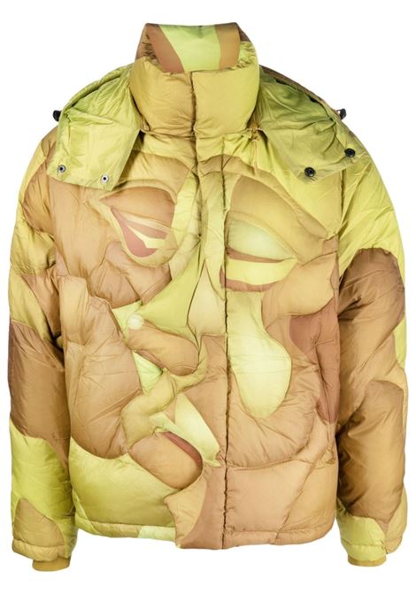 Gold Kissing quilted padded jacket - men KIDSUPER | OW02GLD