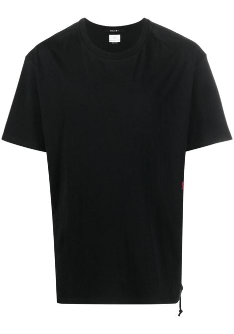 Black logo-embroidered T-shirt - men KSUBI | MEX21TE001BLK