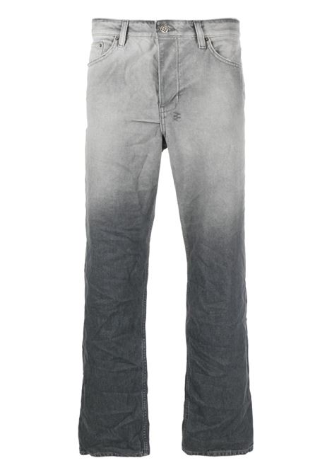 Grey mid-rise straight-leg jeans - men KSUBI | MPF23DJ012DNM