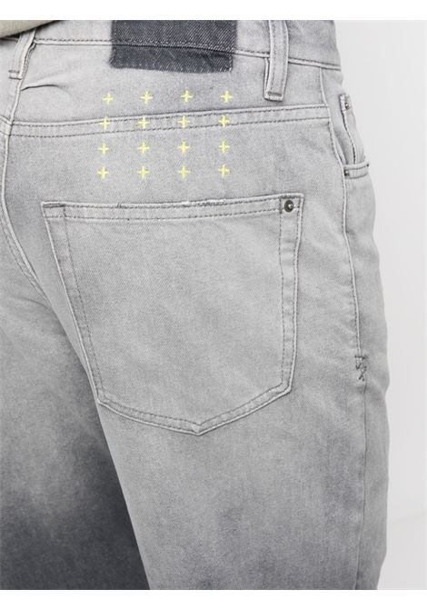 Grey mid-rise straight-leg jeans - men KSUBI | MPF23DJ012DNM
