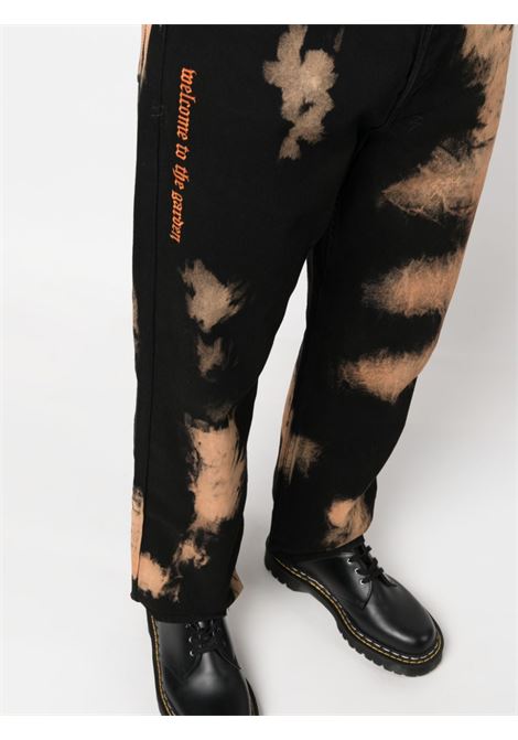 Black Anti K Hellfire straight-leg jeans - men KSUBI | MPF23DJ020BLK