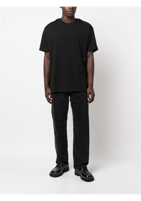 Black mid-rise straight-leg jeans - men KSUBI | MPF23DJ029BLK