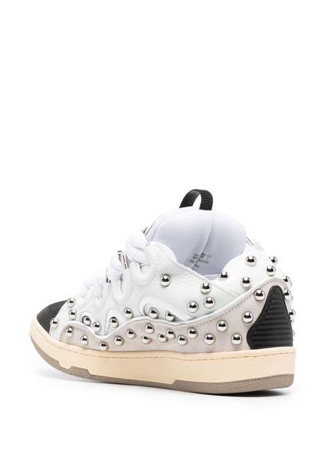 Sneakers Curb con borchie in bianco - uomo LANVIN | FMSKRK11STCA00